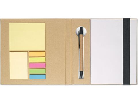 Notebook w/ sticky notes & pen