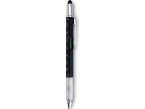 Spirit level pen with ruler