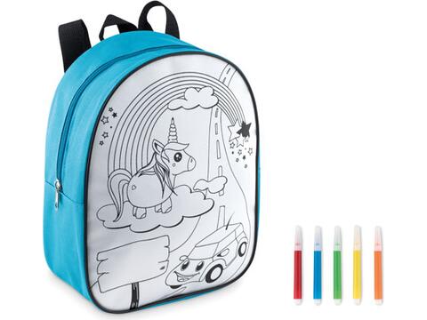 Backpack with 5 markers