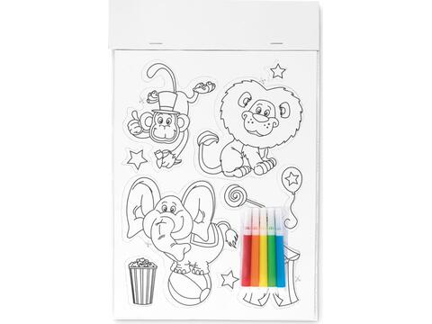 Colouring magnetic stickers