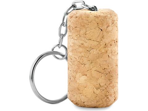 Wine cork key ring