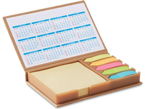 Desk set memo with calendar