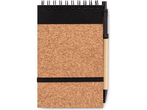 A6 cork notebook with pen
