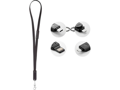 Lanyard with 3 in 1 cable