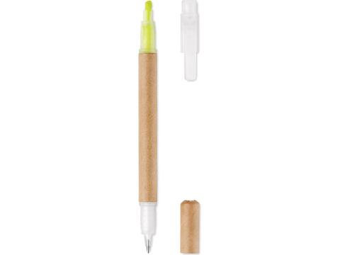 2 in 1 carton pen highlighter