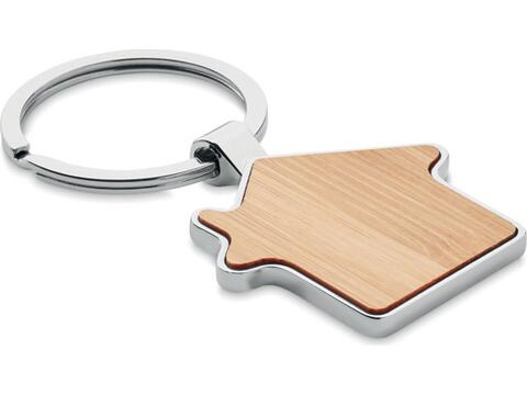 House key ring metal bamboo