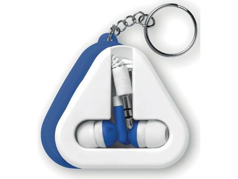 Earphones case with keyring