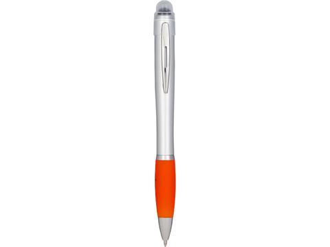 Nash light up pen silver barrel coloured grip