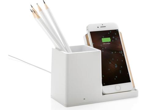 Ontario 5W wireless charger with pen holder