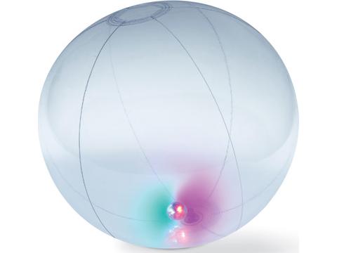 Inflatable beachball with light