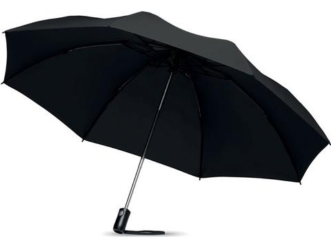 Foldable reversible umbrella