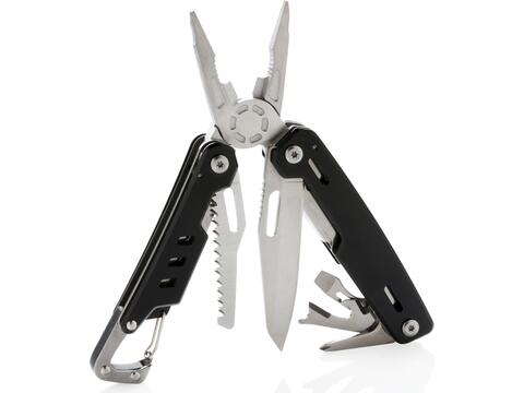 Solid multitool with carabiner