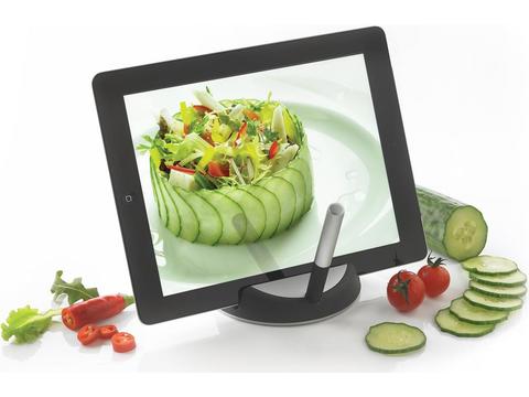 Chef tablet stand with touchpen