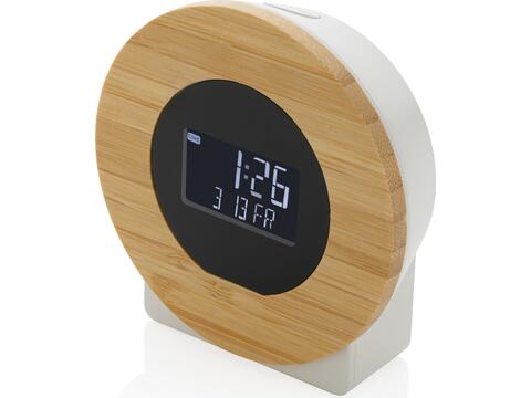Utah RCS rplastic and FSC® bamboo LCD desk clock