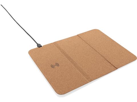 5W wireless charging cork mousepad and stand