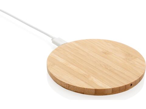 FSC®certified bamboo 5W wireless charger round