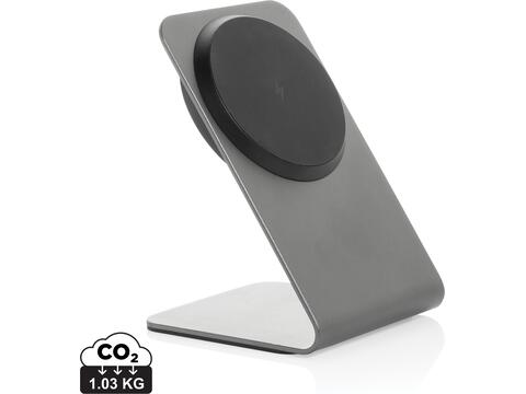 Terra aluminium 15W magnetic wireless charging phone stand