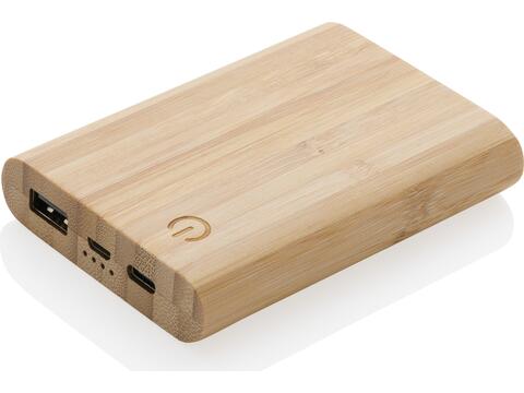 FSC® certified bamboo 5.000 mAh powerbank