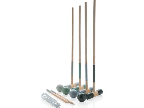Wooden croquet set