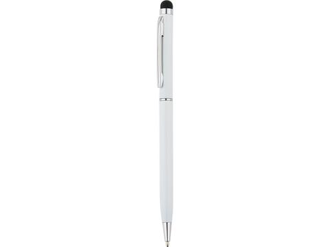 Skinny Ball Point Pen with Stylus - Pearl White – Sass & Crafts, LLC