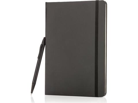 Standard hardcover A5 notebook with stylus pen