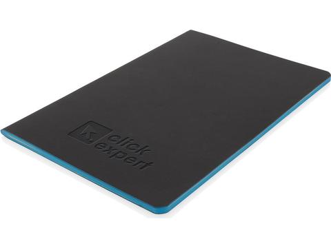 Softcover PU notebook with coloured edge