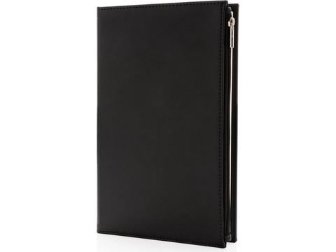 Swiss Peak A5 PU notebook with zipper pocket