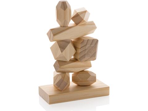 Ukiyo Crios wooden balancing rocks in pouch