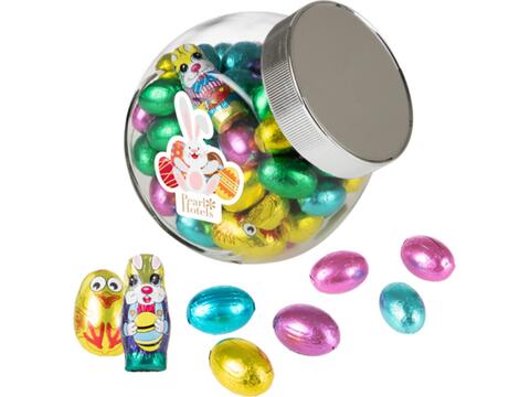 Easter mix glass jar medium