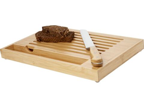 Pao bamboo cutting board with knife