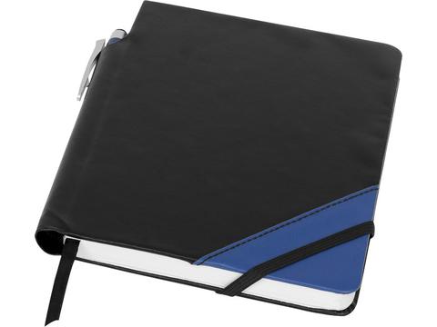 Patch-the-edge notebook and ballpoint pen