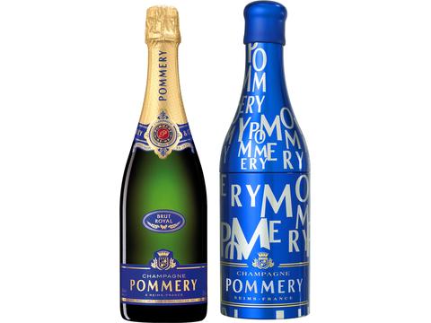 Pommery champagne + Pommery thin box with letters