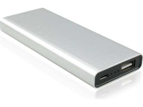 Power Bank Monaco Silver Schuin aanzicht