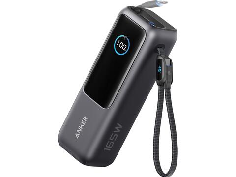 Anker Power Bank 25.000 mah 165W, Built-in retractable cable