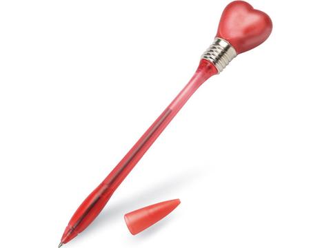 Romeo heart shape light top ball pen