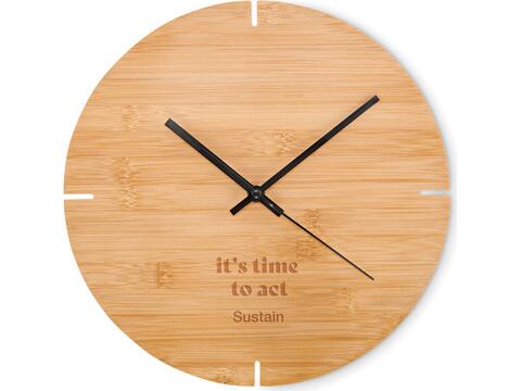 Round shape bamboo wall clock