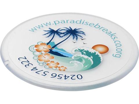 Renzo round plastic coaster