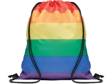 Rainbow RPET drawstring bag