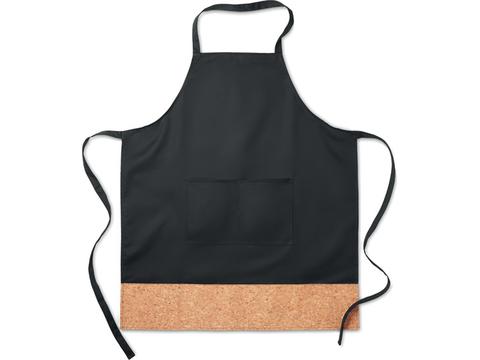 Kitchen apron with cork hem