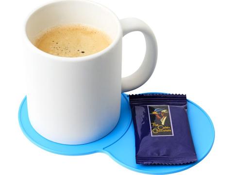 Bit-on-the-side plastic coaster