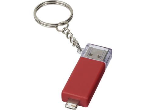 Slot 2-in-1 charging keychain