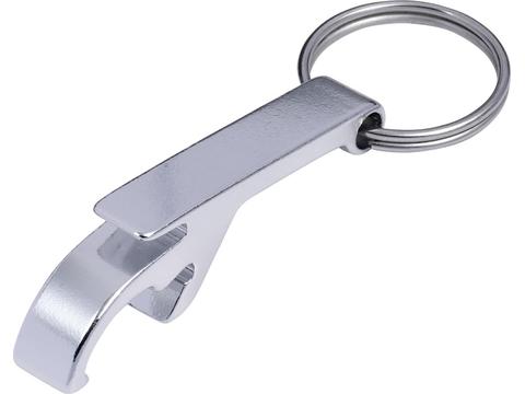 Key chain with bottle opener and can opener