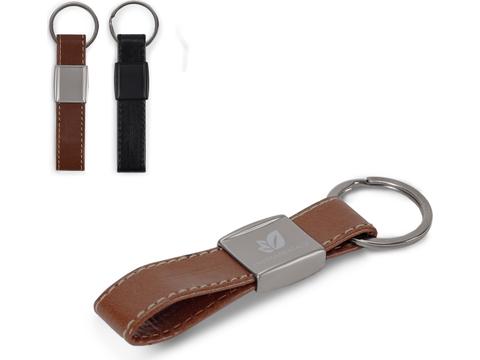 Keyring Metal, Real Leather