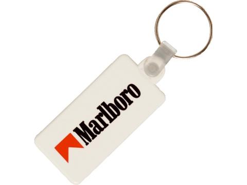 Plastic key-ring oblong