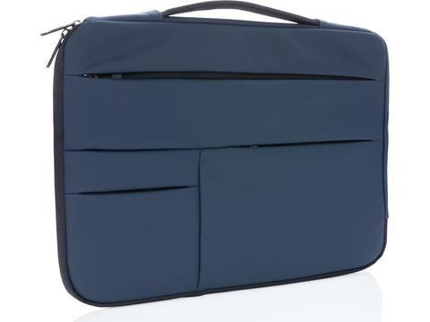 Smooth PU 15.6" laptop sleeve met handvat PVC-vrij 