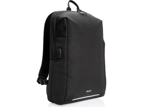 Swiss Peak RFID and USB laptop backpack PVC free