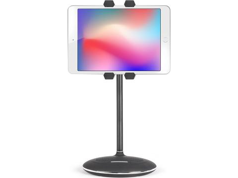 Tablet stand with speaker