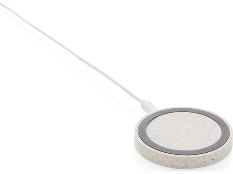 Wheat Straw 5W round wireless charging pad