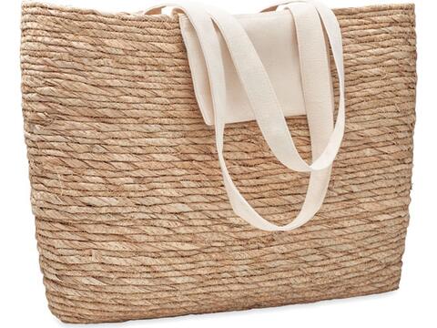 Woven cattail leaves bag