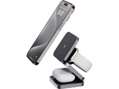 Terra RCS recycled aluminum foldable 3 in 1 15W charger